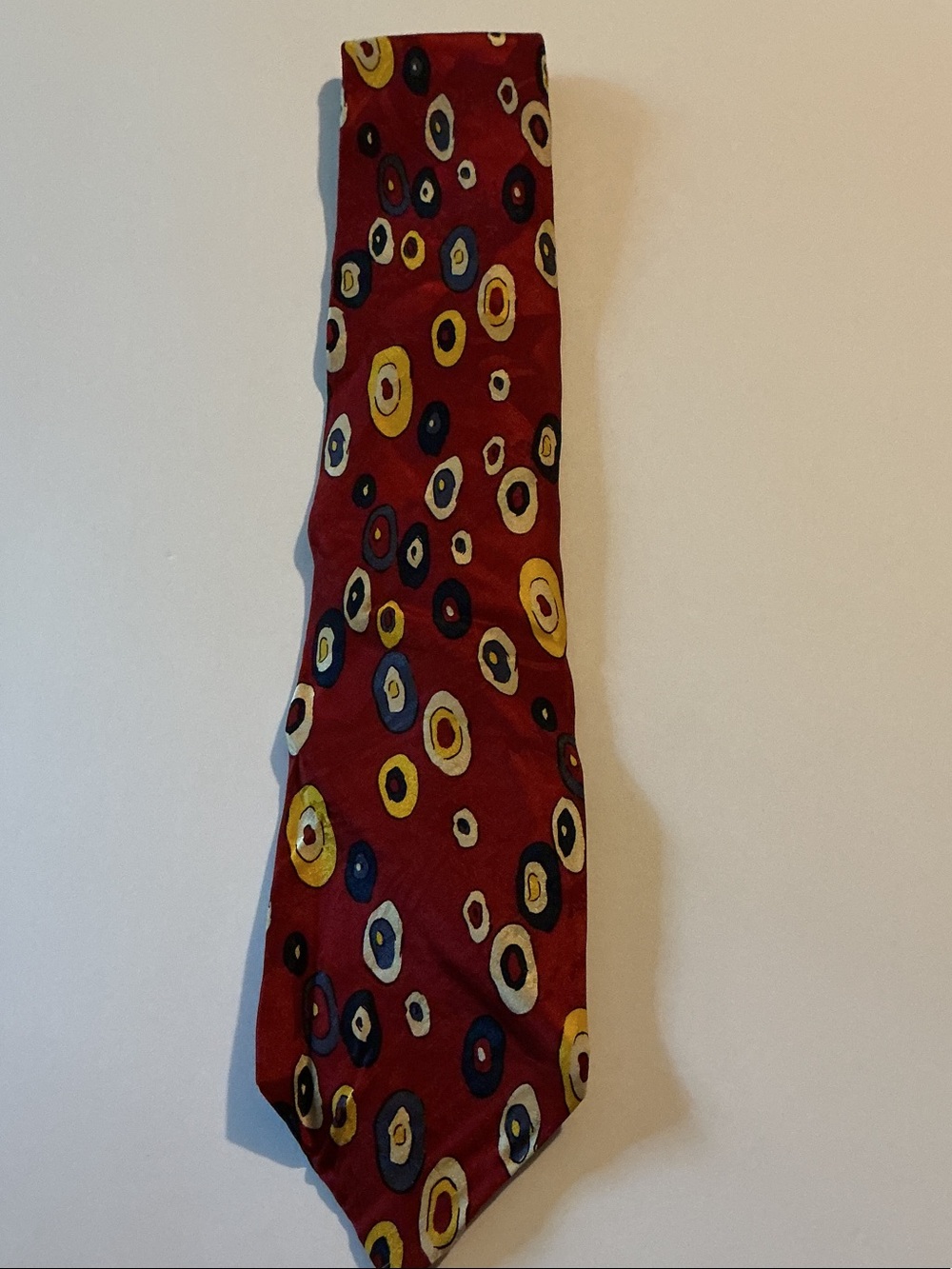 Men's Red Patterned Tie – Brand Unspecified